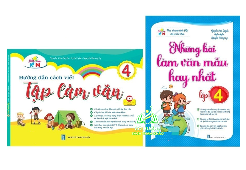 Sách - Combo 2 cuốn Hướng dẫn cách viết TẬP LÀM VĂN và Những bài VĂN MẪU hay nhất lớp 4 - Kết nối tri thức