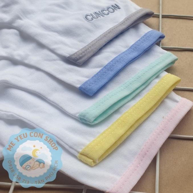 QUẦN NGẮN SƠ SINH COTTON TRẮNG VIỀN - CÚN CON