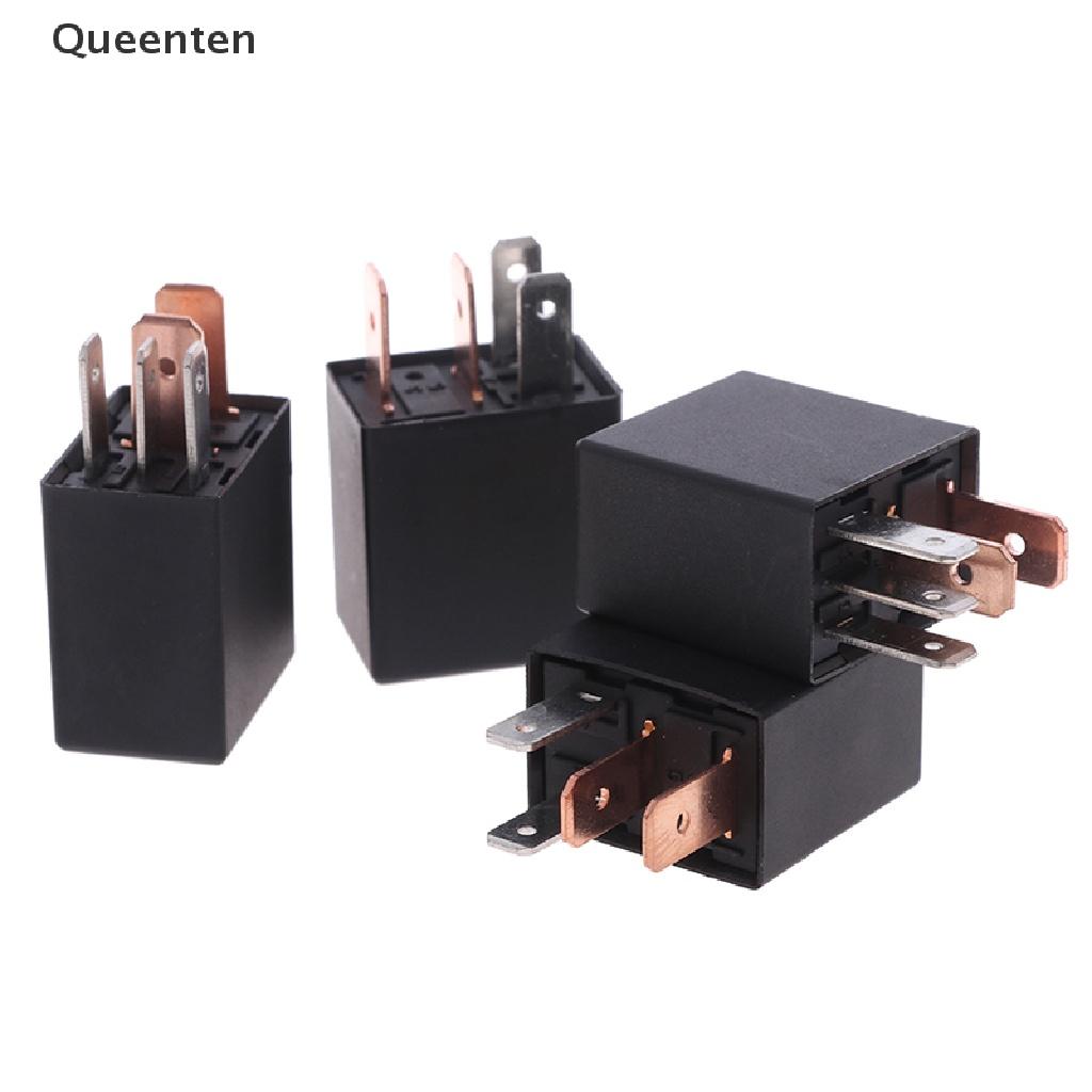 Queenten DC 12V 24V 40A Rated Current 1NO 1NC SPDT 4/5 Pins Car Automotive Alarm Relay QT