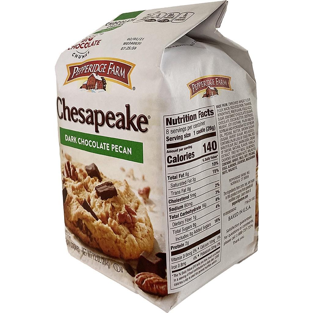 Bánh Quy Vị Sô-Cô-La Đen Và Hạt Hồ Đào Chesapeake Pepperidge Farm 204g