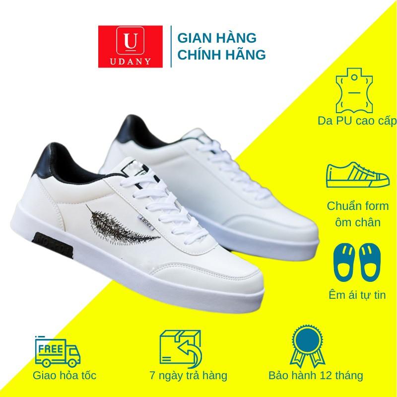 Giày sneaker nam thời trang Udany, giày thể thao nổi bật với họa tiết lông vũ tuyệt đẹp hot trend cho mùa đông - SN017