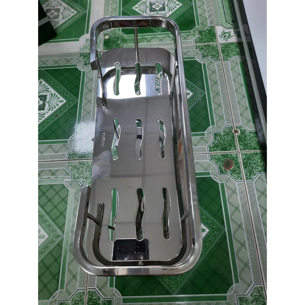 Kệ Thẳng 2 Tầng Inox 304-Có Móc Treo