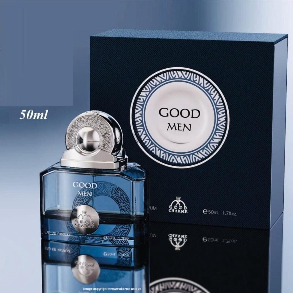 Nước hoa nam cao cấp, Charme Goodmen Xanh, hương biển cả, tinh xảo và lãng mạn, lưu hương lâu, 50ml