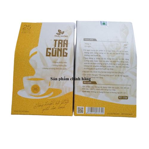 Trà Gừng Thái Hưng Giải cảm lạnh tăng huyết áp thấp - Hộp 25 túi lọc x 5g
