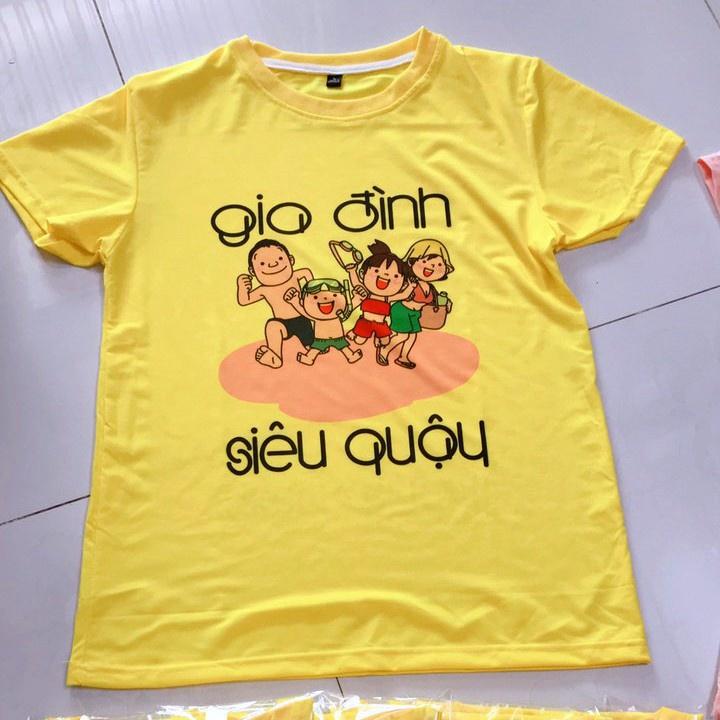 Áo Thun Đồng Phục Màu Vàng In Gia Đình Siêu Quậy - J.A Shop