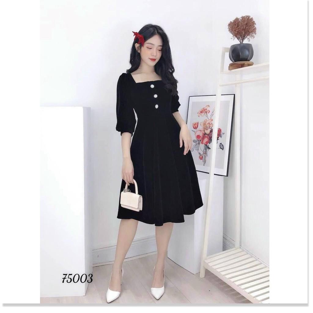 ĐẦM FORD DÁNG XÒE QUA GỐI,HỌA TIẾT TRƠN NHƯNG KHÔNG KẾM PHẦN SANG TRỌNG KHÁNH AN FASHION