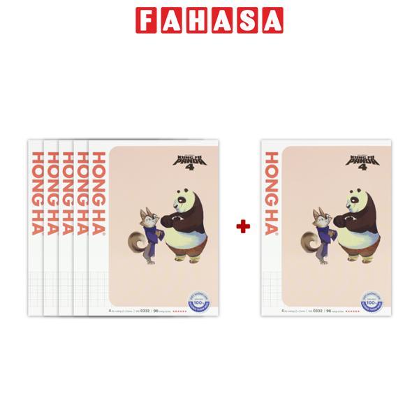 [MUA 5 TẶNG 1] Tập Học Sinh Class Kungfu Panda - 4 Ô Ly - 96 Trang 100gsm - Hồng Hà 0332 - Màu Hồng