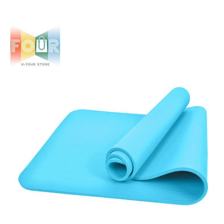 THẢM YOGA NBR KHÔNG TRƠN, TRƯỢT CHẤT LƯỢNG CAO 0.8cm TẶNG KÈM TÚI + DÂY ĐEO