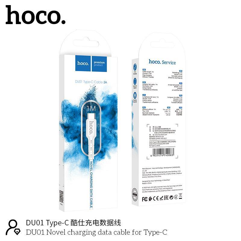 Cáp Sạc Nhanh Type-C 3A Cho Samsung, Xiaomi, Huawei, Oppo, Realme,... Hoco DU01 Dây Sạc 15W, Giá Rẻ - Hàng CHÍNH HÃNG