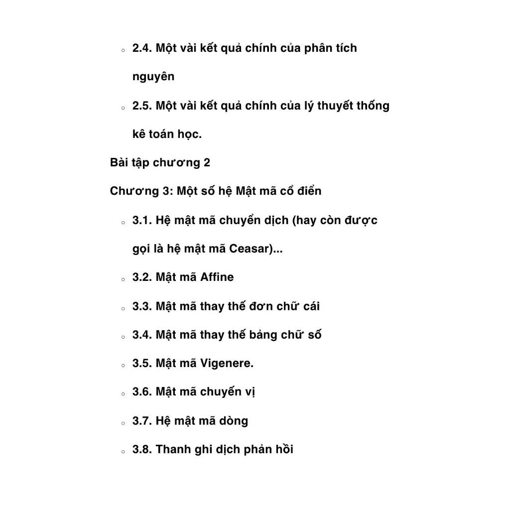 Mật mã và An toàn thông tin - Lý thuyết và Ứng dụng