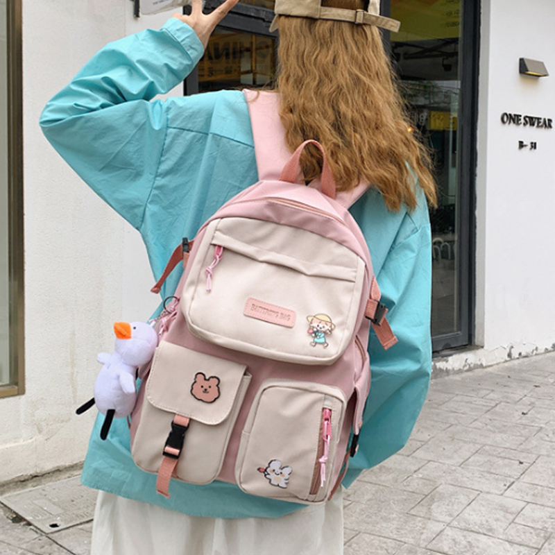 Balo nữ ulzzang phong cách Hàn Quốc nhiều ngăn style dễ thương - BL146
