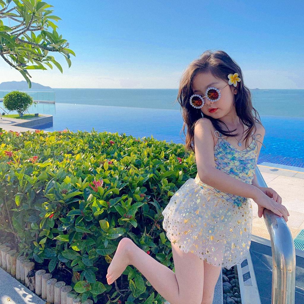 Bikini đồ bơi cho bé gái bộ bơi cho bé công chúa tiên cá cực xinh đáng yêu