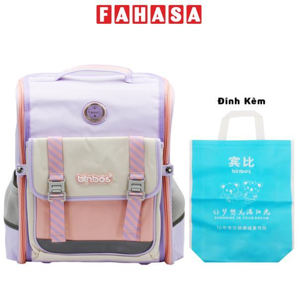Ba Lô Chống Gù Học Sinh - Binbes B-3527 - Màu Tím Viền Hồng
