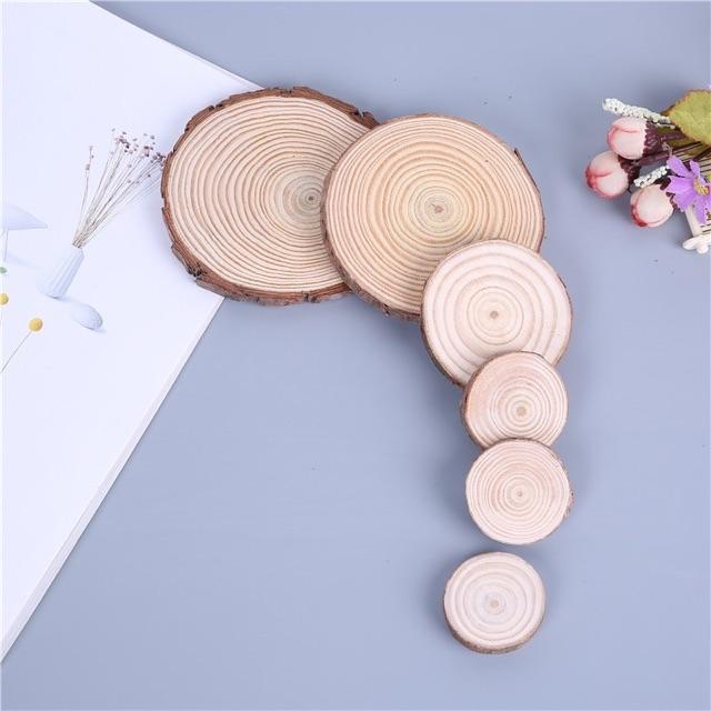 Miếng gỗ vân tròn phụ kiện chụp ảnh trang trí dùng làm đạo cụ chụp ảnh