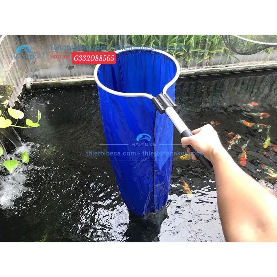 Vợt giữ nước k đáy, vợt k đáy, vợt bắt cá koi, cá rồng đường kính 30cm, cán dài 50-60
