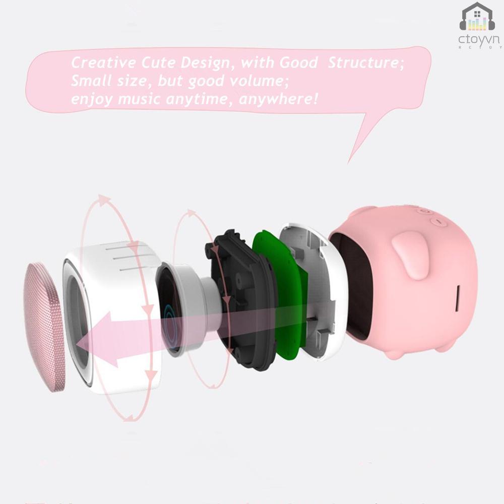 Loa Bluetooth mini hình thỏ dễ thương kèm mic cho điện thoại iPhone