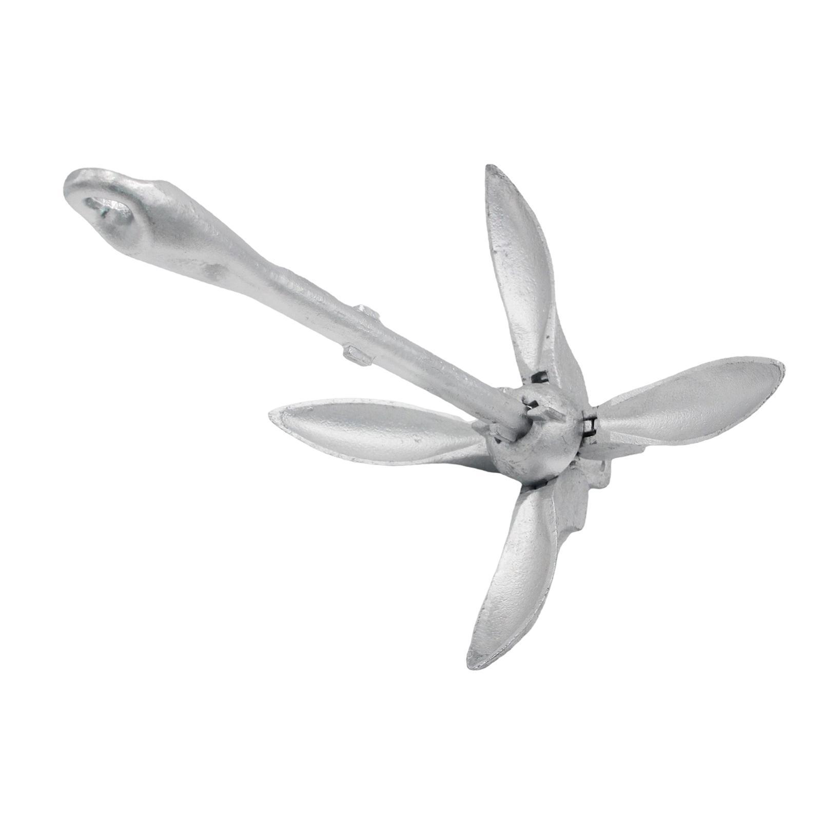 Foldable grapnel boat anchor galvanized sturdy 1.5KG