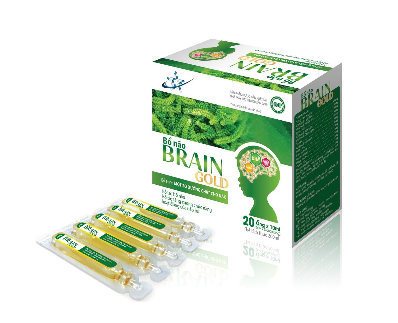 Ống Uống Bổ Não Cho Bé BRAIN GOLD - Bổ Sung Dưỡng Chất Để Tăng Cường Chức Năng Hoạt Động Của Não Bộ