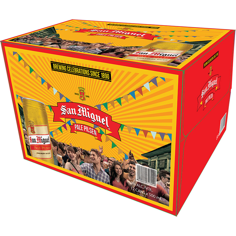 Thùng 12 Lon Bia SAN MIGUEL Pale Pilsen 500 ml