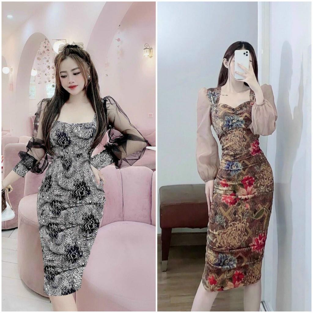 Đầm body hoạ tiết nhiều mẫu xịn xò