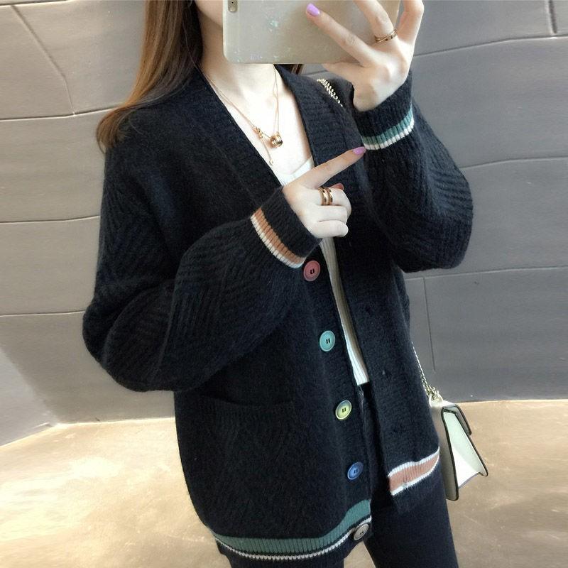 Áo khoác len cardigan dáng ngắn-áo len nữ cổ v phong cách hàn quốc