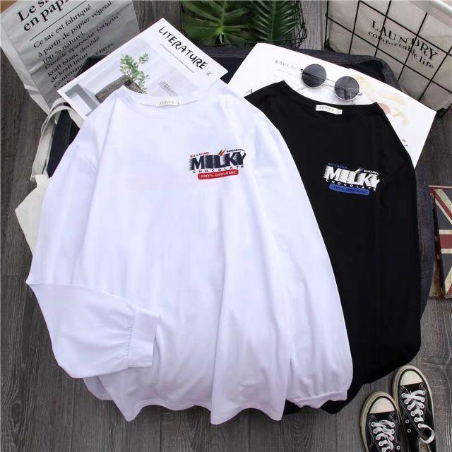 Áo thun tay dài, áo đôi, áo cặp, áo nam nữ, áo form rộng nam nữ, áo thun in hình nam nữ, áo tình nhân