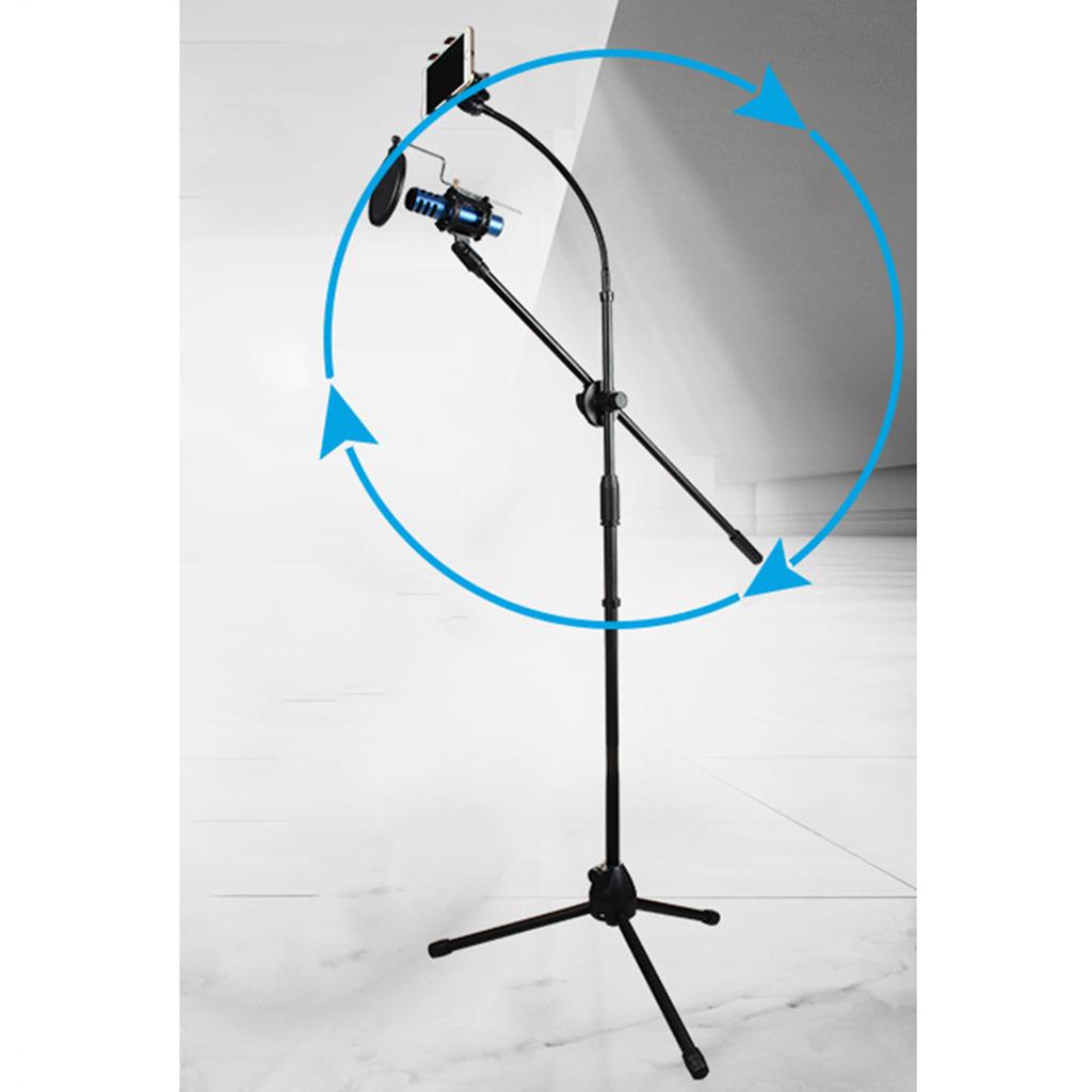 2 In 1 Tripod Universal Stand Mount Clip Bracket Holder For IPhone 7 Mic