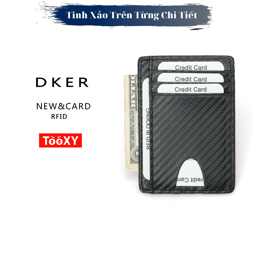 Ví Nam đựng thẻ dáng đứng, Bóp nam bằng sợi carbon thông minh chống RFID MSP đựng Name Card tiện lợi