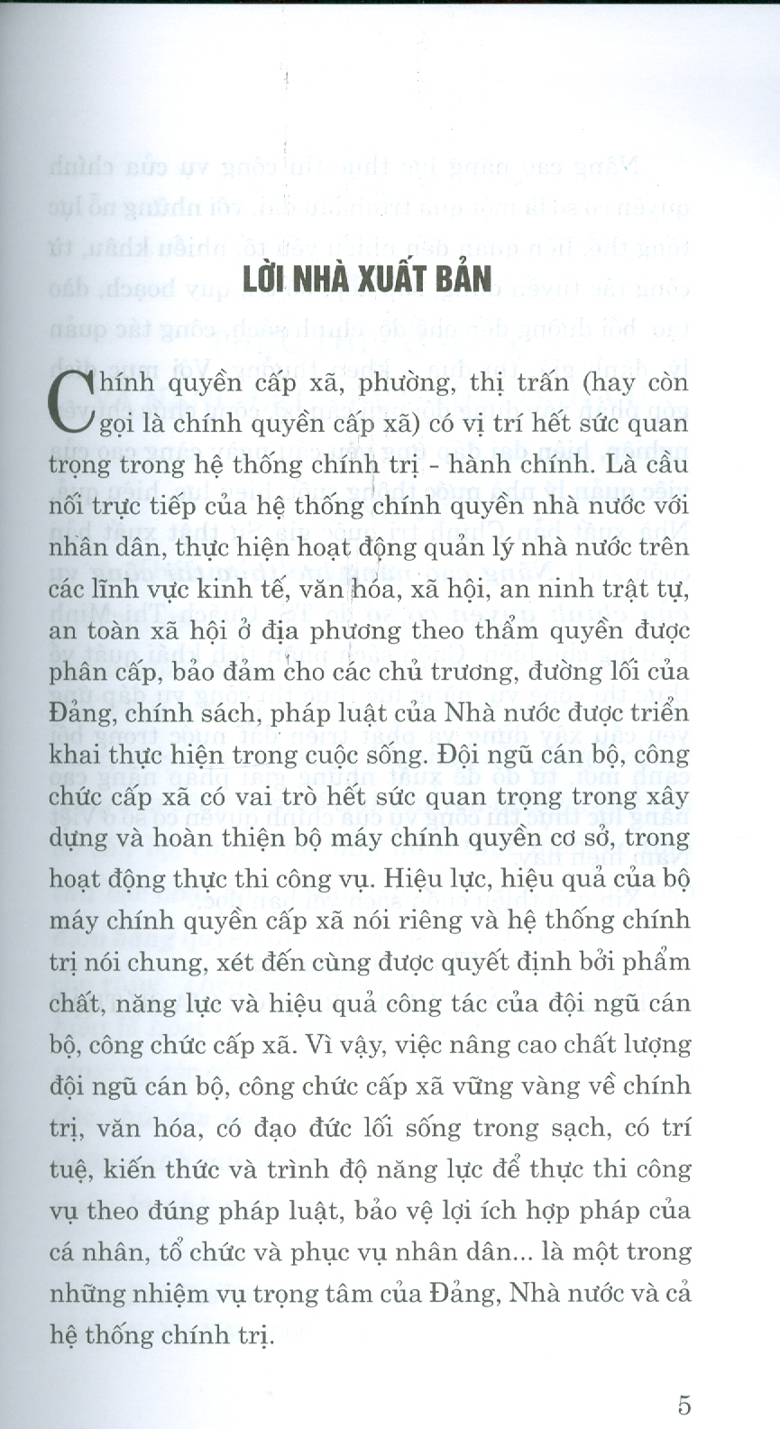 Nâng Cao Năng Lực Thực Thi Công Vụ Của Chính Quyền Cơ Sở