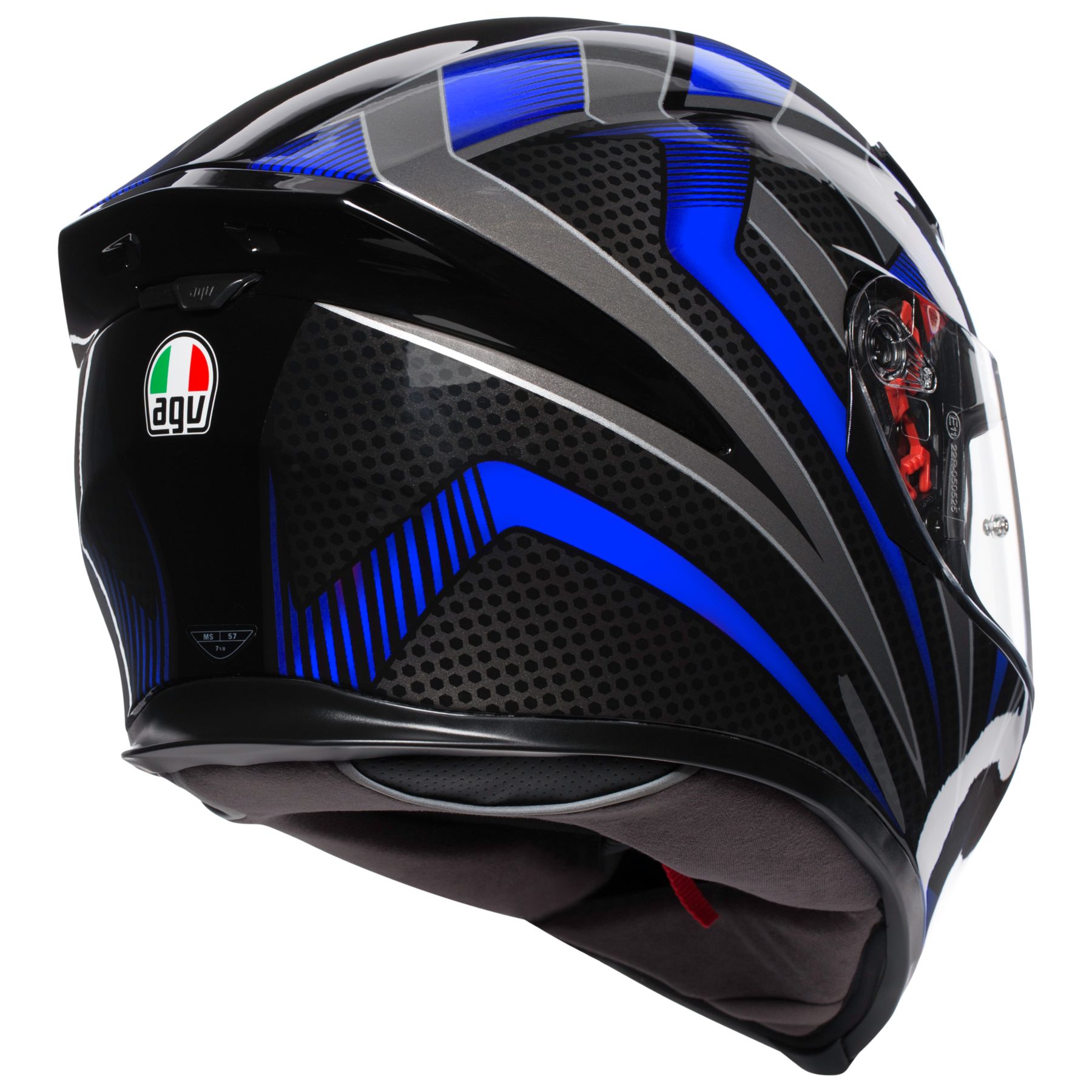 Nón Bảo Hiểm Fullface - AGV K-5 S HURRICANE 2.0 BLACK/BLUE - Hàng Nhập Khẩu Thương Hiệu Ý