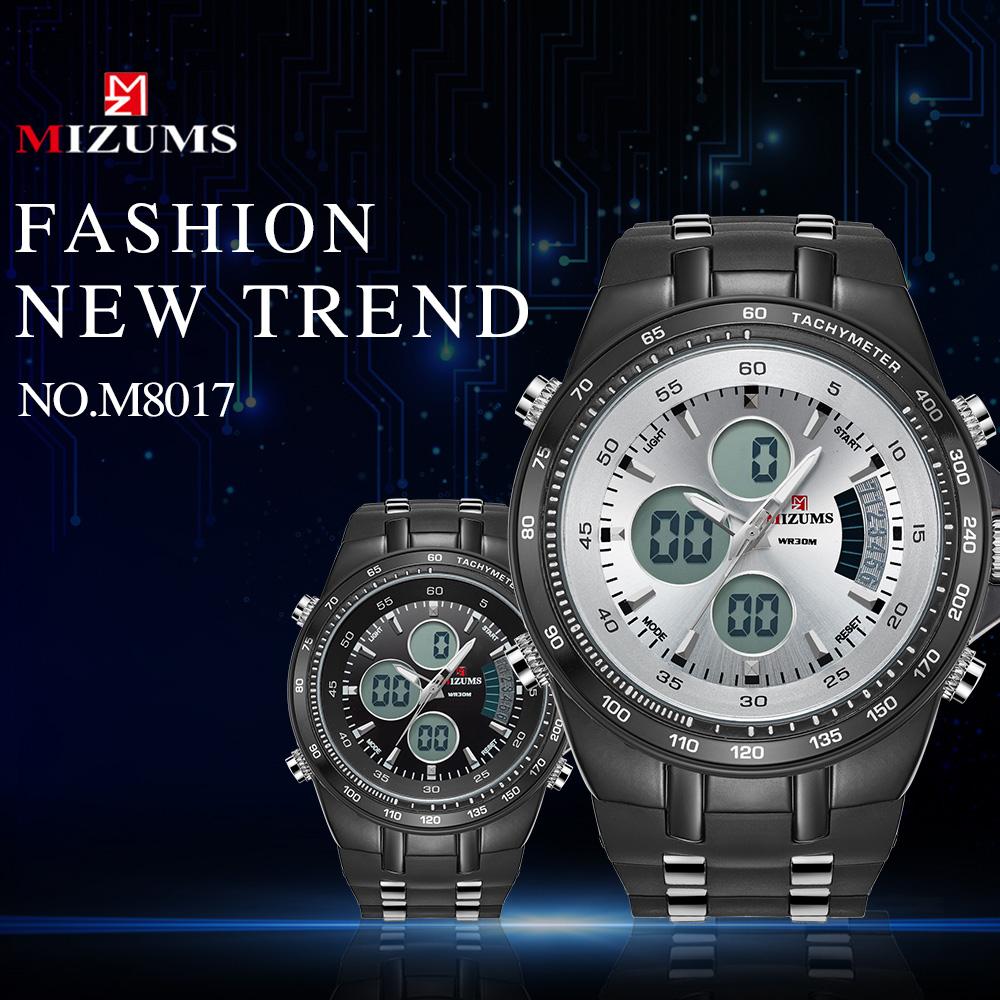 Đồng hồ Thời trang Nam MIZUMS dây bằng thép không gỉ,chống thấm nước 3ATM