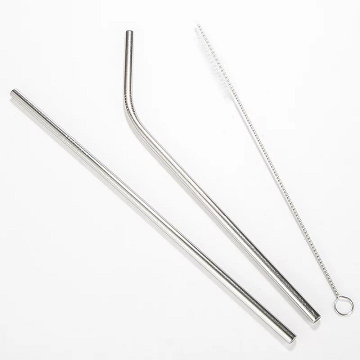 Bộ Ống Hút Inox Thép Không Rỉ Kèm Cọ Rửa / Set Stainless steel Straw include washing brush