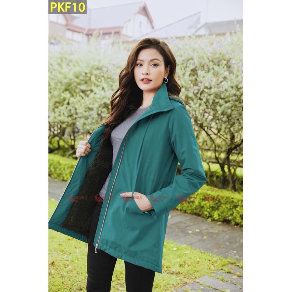 Áo PARKA Nữ Lót Lông Cừu Siêu Nhẹ, Siêu Ấm, Chống Thấm Nước