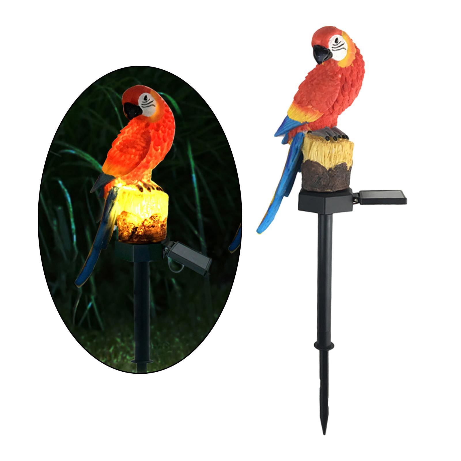 Solar Yard Lawn Patio Lamp Waterproof Resin Statue Red