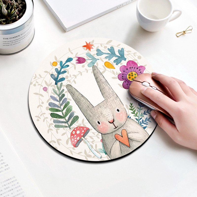 Chuột Không Dây DAREU LM115G Pink Kèm Lót Chuột Hình Thỏ - Hàng Chính Hãng