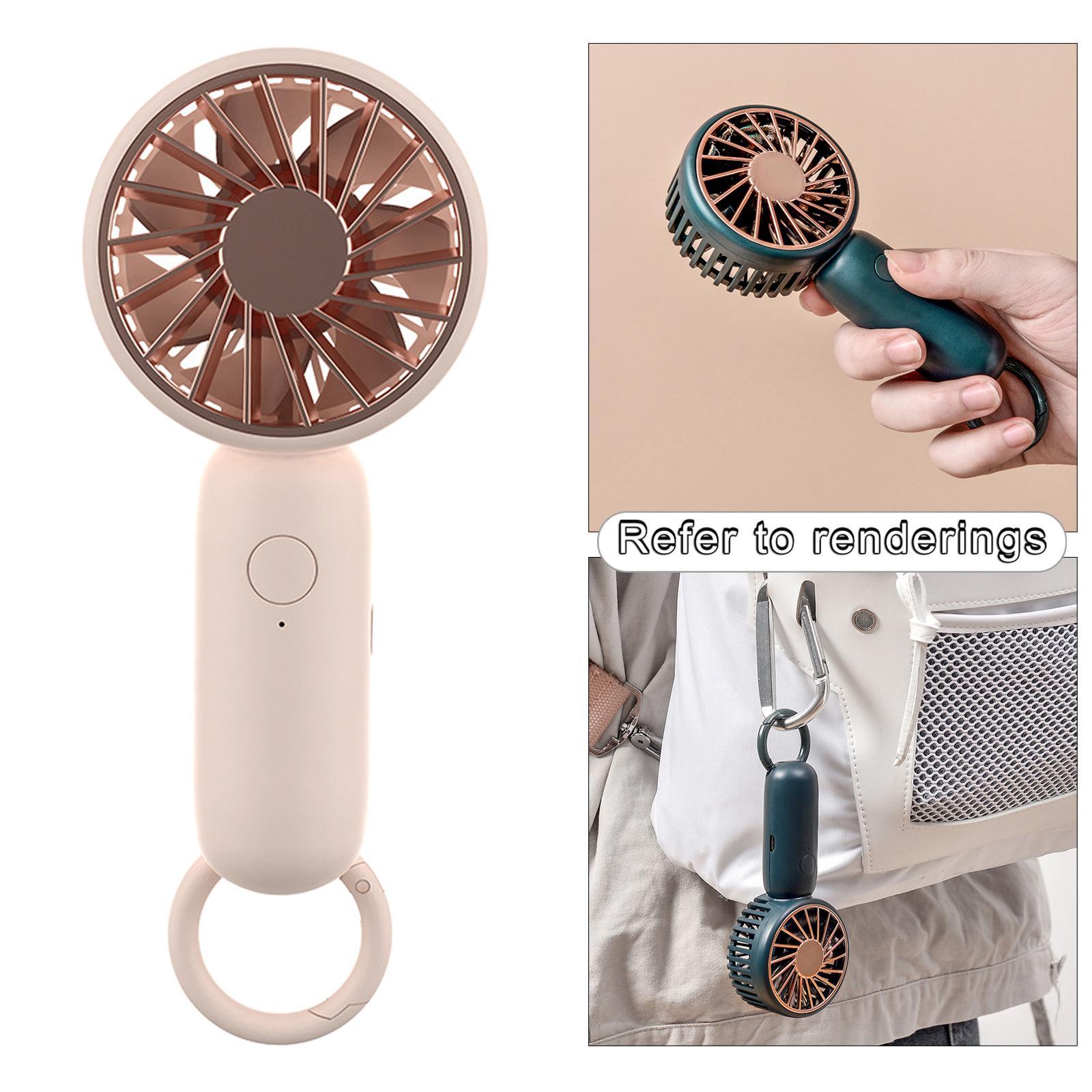 Mini Handheld Fan, USB Rechargeable Desk Fan, 3 Speeds Portable Personal Fan for Travel