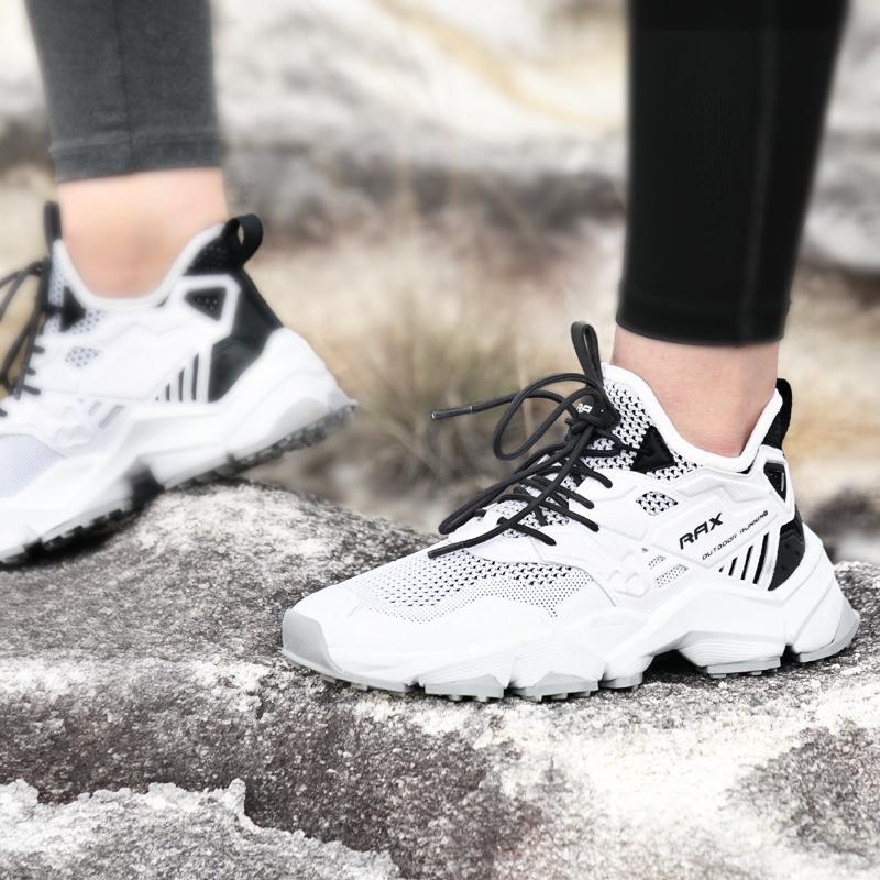 Rax đàn ông đi bộ giày mùa xuân mùa hè săn bắn giày thể thao ngoài trời thoáng khí cho nam giới Color: carbon black Shoe Size: 43