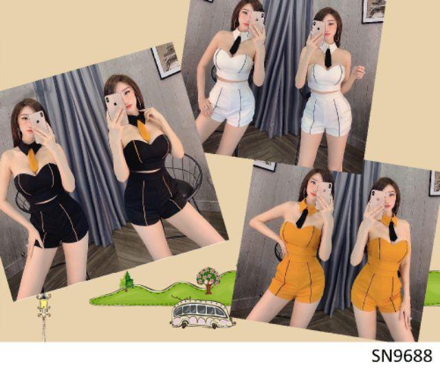 Sét áo cúp phối sọc sexy