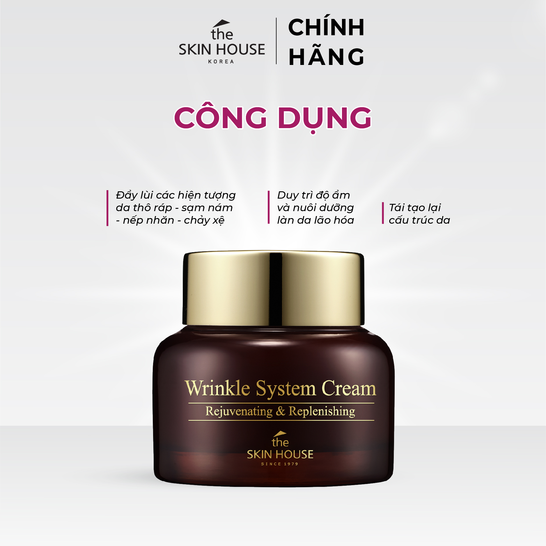 T31 Kem dưỡng tế bào gốc giúp tái tạo & trẻ hóa da - WRINKLE SYSTEM CREAM 50ml