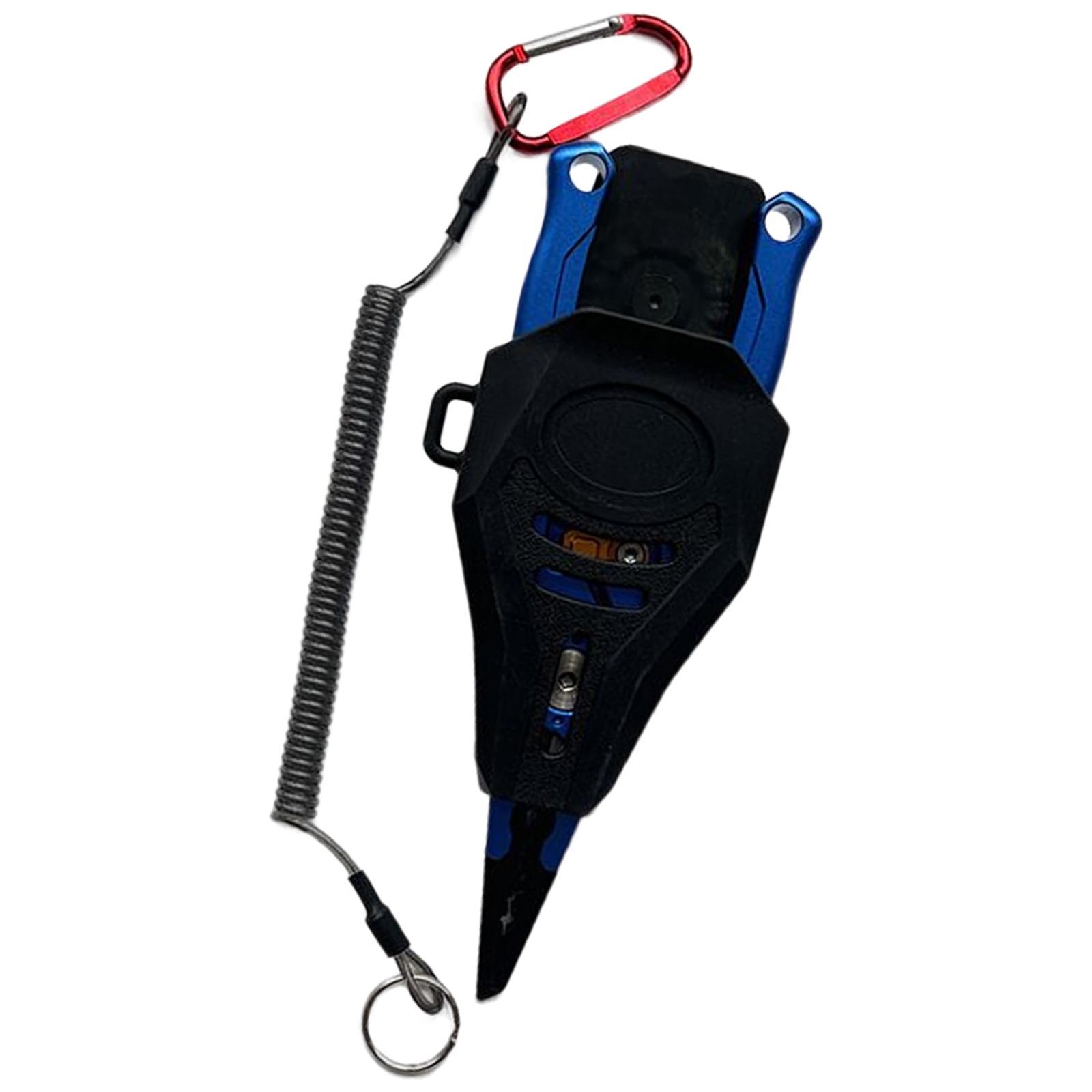 Fishing Pliers, Aluminum Alloy Hook Remover for Freshwater Saltwater Fishing Equipped with Lanyard