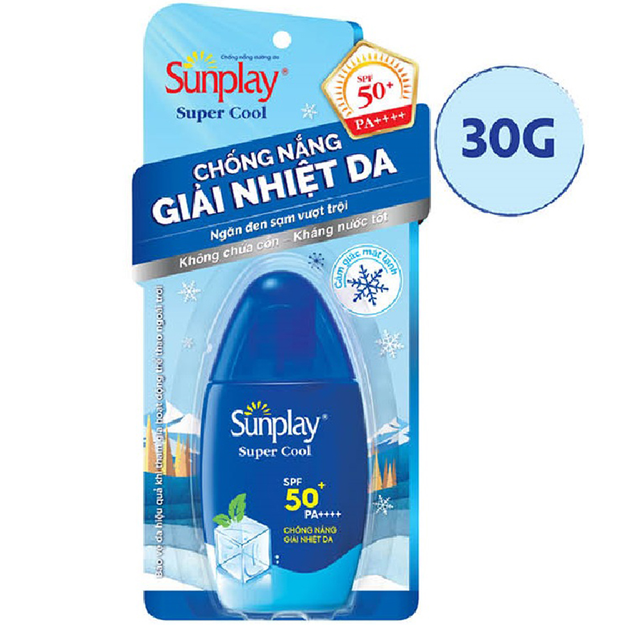 Kem chống nắng Sunplay mát lạnh giải nhiệt dạng sữa Sunplay Super Cool SPF 50, PA++++ 30g