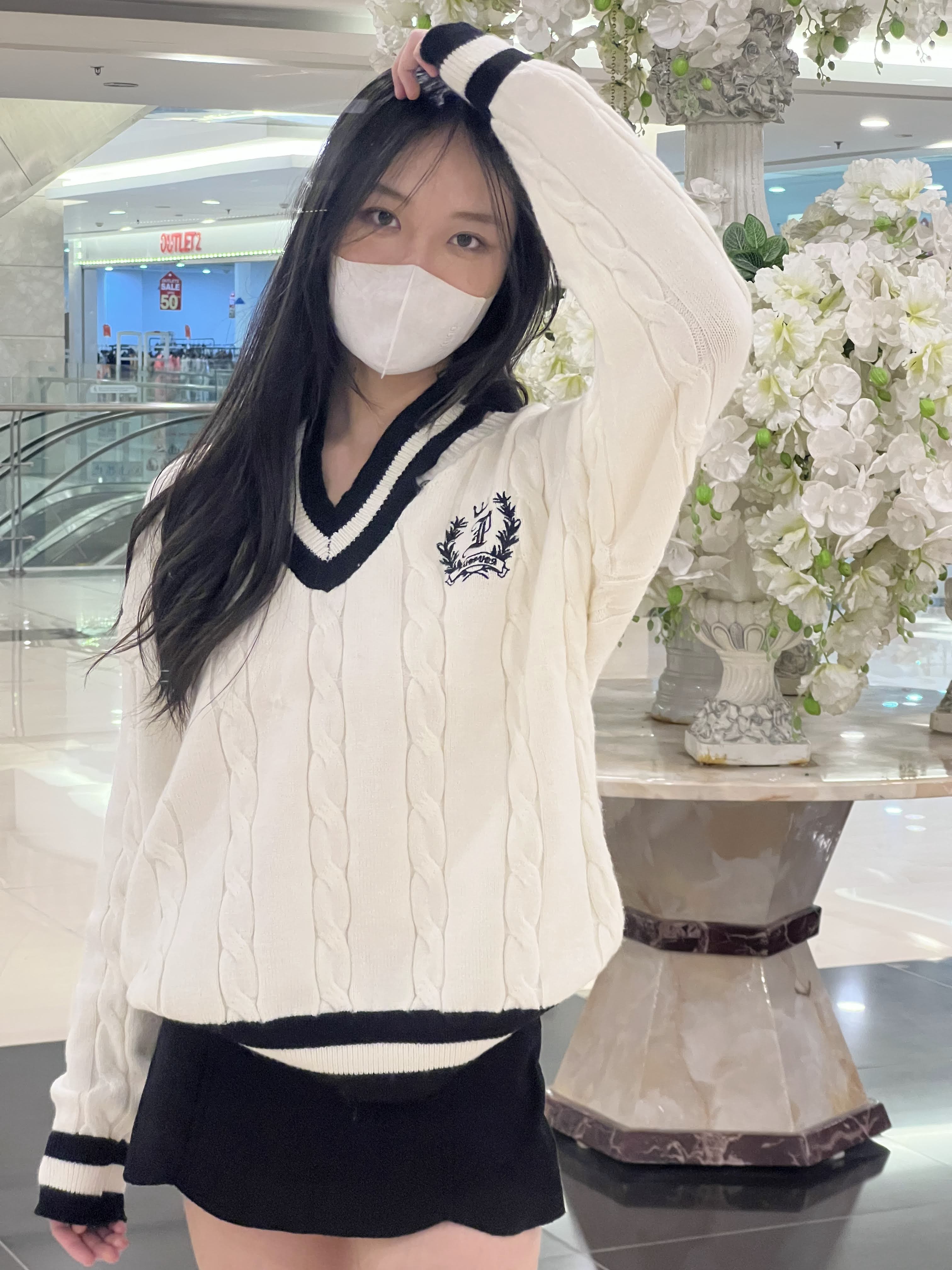 Áo Len Dễ Thương Kiểu Mới Xẻ Vai Phong Cách Học Đường Nhật Bản Purtura Sweater