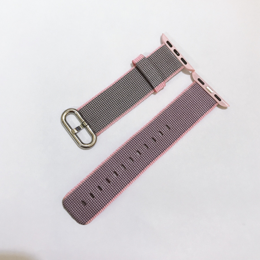 Dây đeo cho Apple Watch - Woven nylon - Xám Hồng 38mmmm