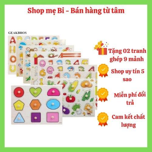 Bảng núm gỗ phát triển trí tuệ cho bé- Bảng núm gỗ các chủ đề giao thông, số học, bảng chữ