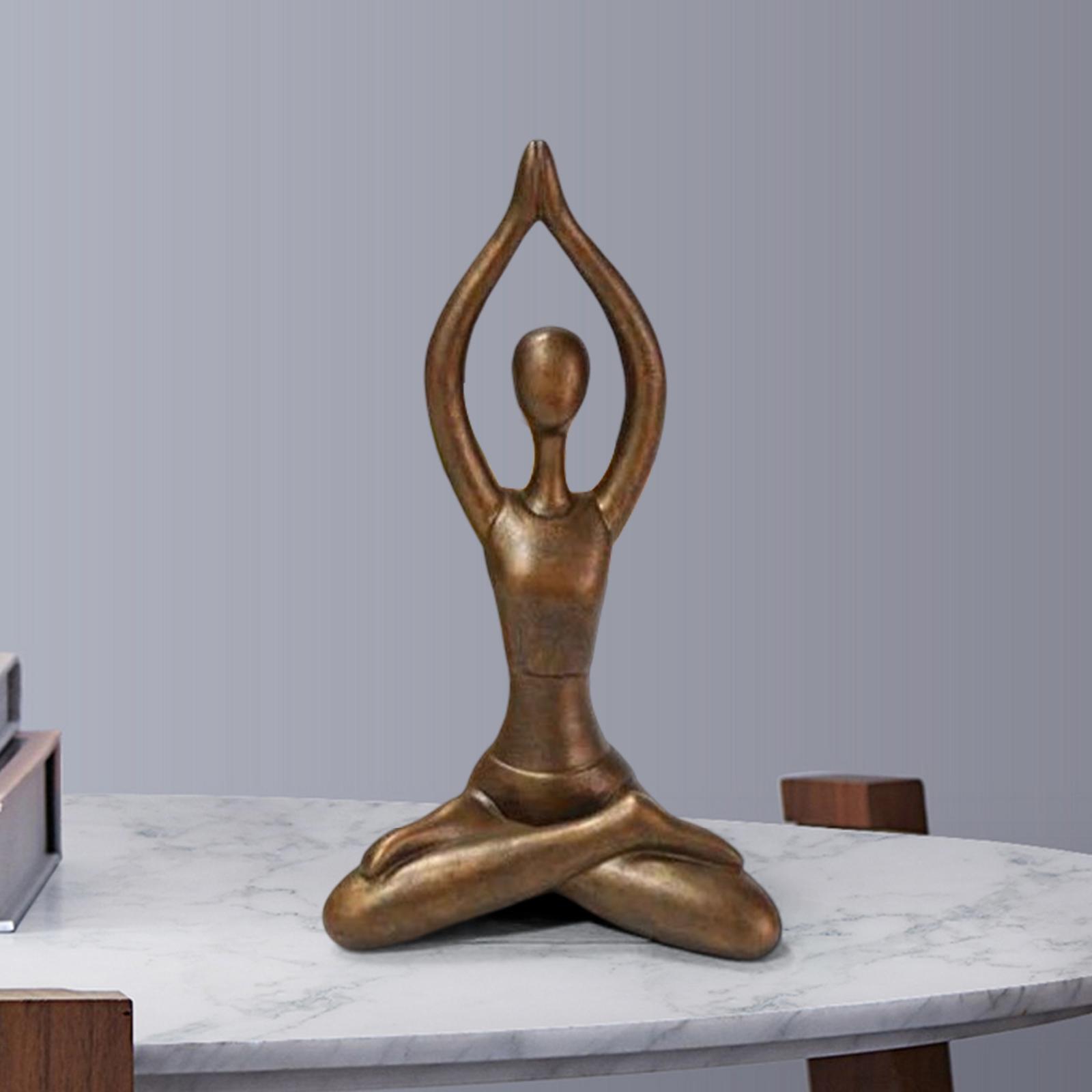 Creative Meditation Yoga Pose Statue Yoga Girl Statue for Home Living Room Decor