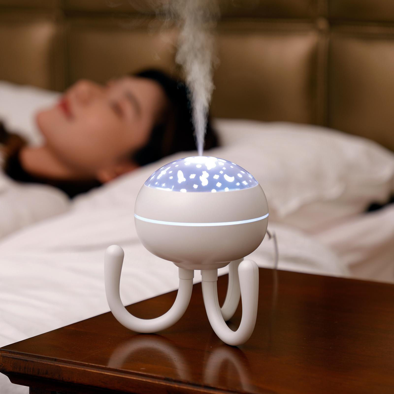 Portable Cool Mist Humidifier 200ml 7 Color LED Lights Changing for Office Travel Bedroom Car