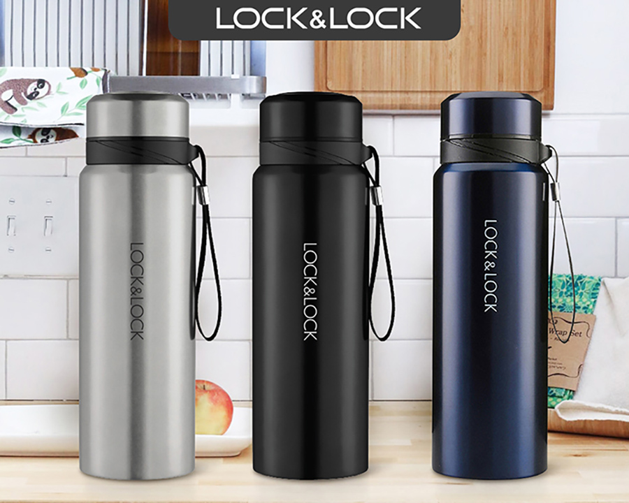 Bình Giữ Nhiệt Bằng Thép Không Gỉ Lock&Lock Vacuum Bottle LHC6180SLV (800ML)