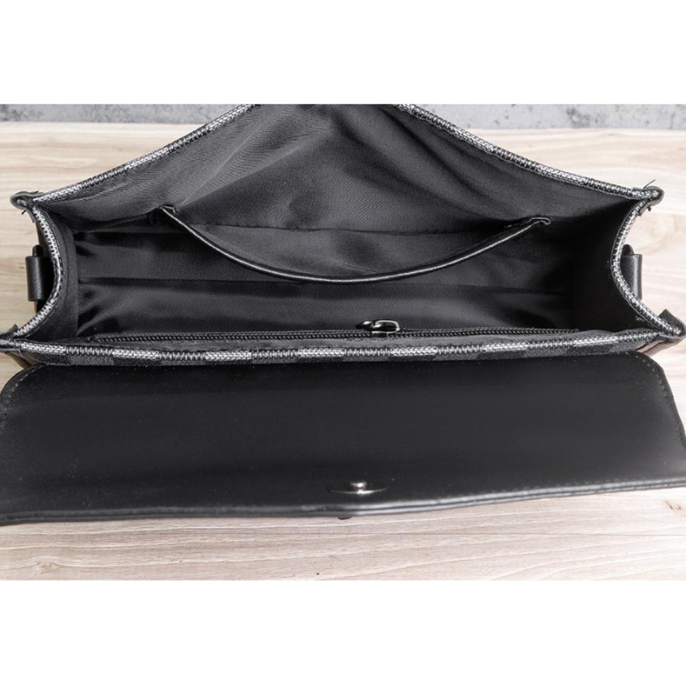 Túi đeo chéo nam nữ unisex ,Da Pu cao cấp kẻ caro,KT :24x16x6 cm ,Chống thấm nước -Kiểu dáng trẻ trung, cá tính -