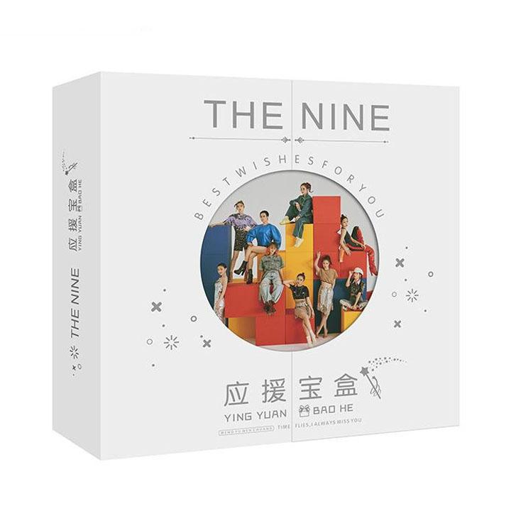 Hộp quà The Nine viền tròn có poster postcard bookmark banner huy hiệu album ảnh tặng ảnh Vcone