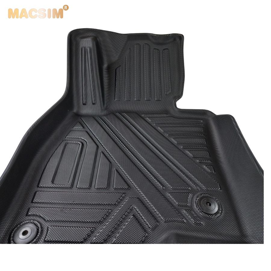 Thảm lót sàn xe ô tô MAZDA 6 ATENZA 2017- 2020 Nhãn hiệu Macsim chất liệu nhựa TPE đúc khuôn cao cấp - màu đen